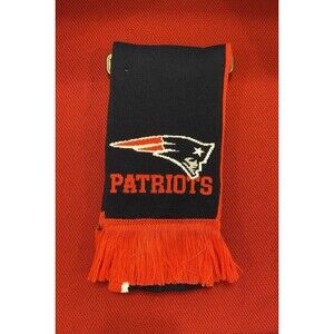 New England Patriots Scarf Knit Winter Neck Double Sided Red & Blue W/ Team Logo